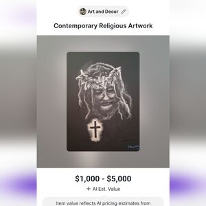 18x24 Inch White Chalk On Black Canvas Hand Drawn Original One Of A Kind Picture